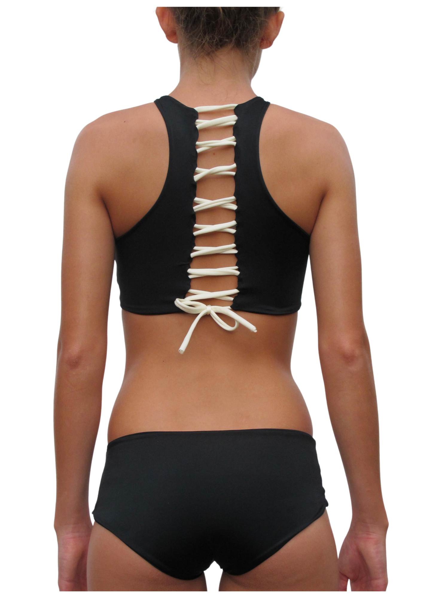 Lace Crop + Boyshort Bottoms