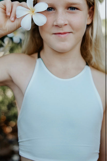 Keiki Highneck Lace up Top & Boyshort Bottoms