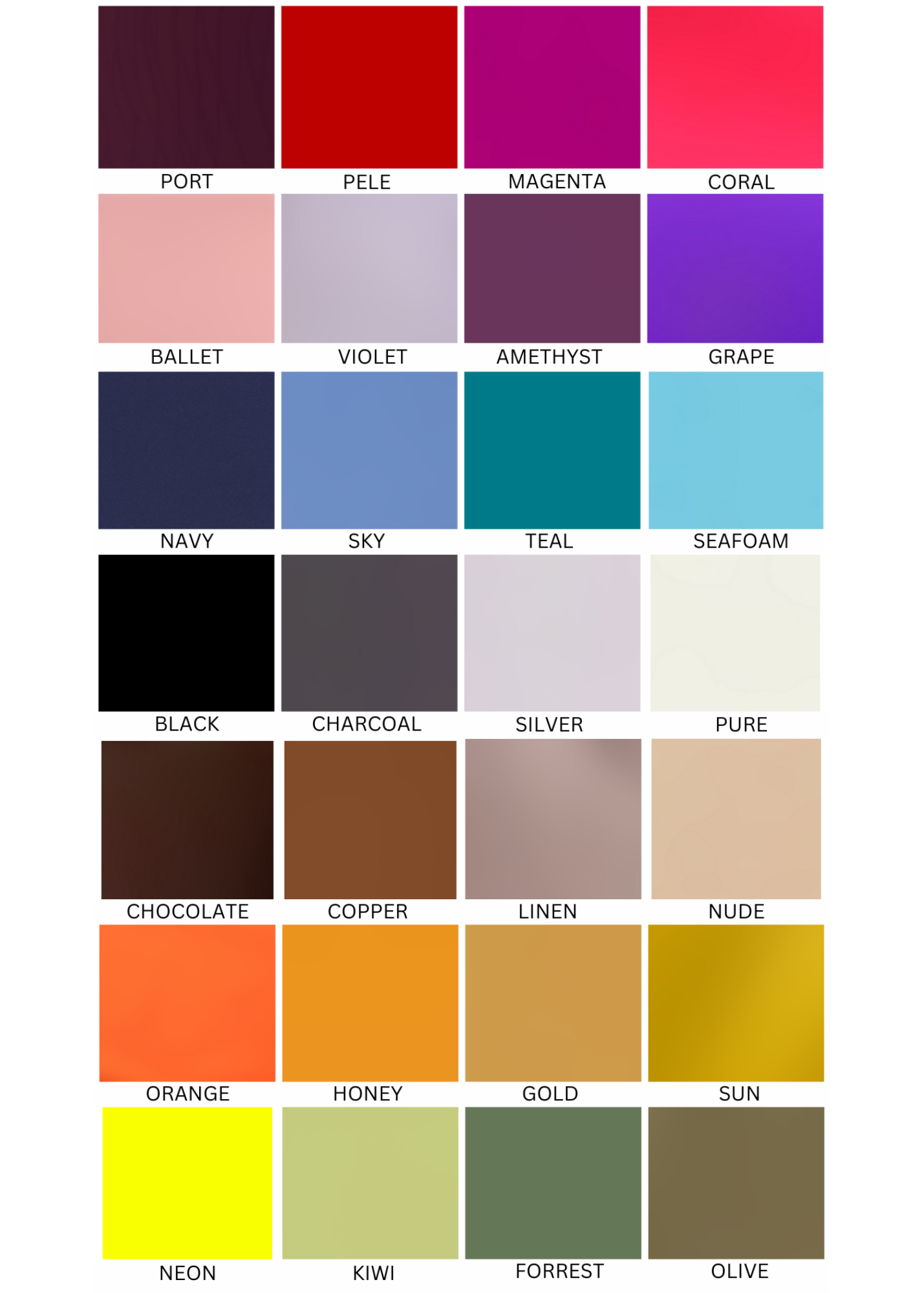 Pikai fabric colors available